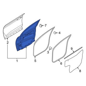 Hyundai OE - Front Left Door Shell