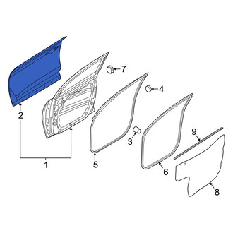 Hyundai OE - Front Left Outer Door Outer Panel