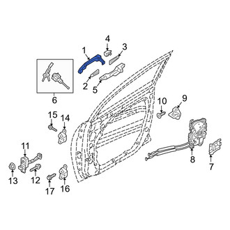 Hyundai OE - Front Left Outer Exterior Door Handle