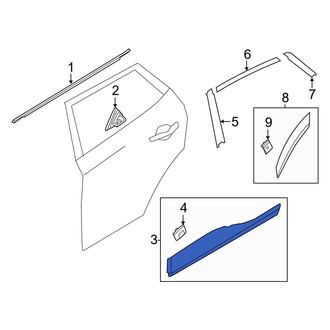 Hyundai OE - Rear Left Door Molding