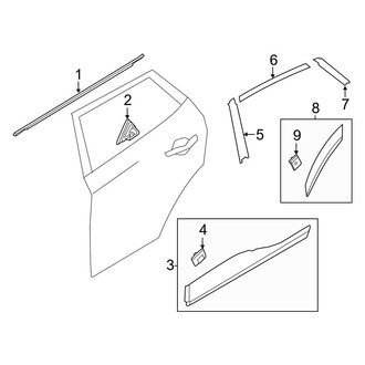 Hyundai OE - Rear Door - Exterior Trim