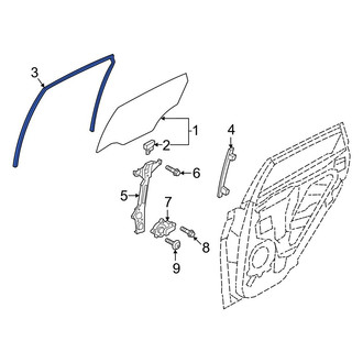 Hyundai OE - Rear Left Window Channel