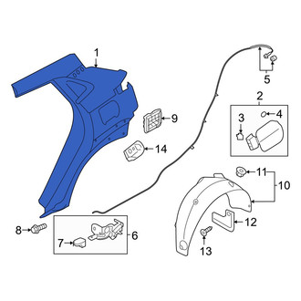 Hyundai OE - Rear Right Outer Quarter Panel