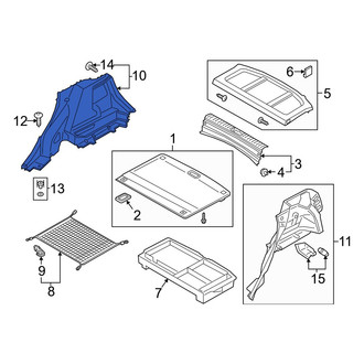 Hyundai OE - Rear Right Lower Interior Quarter Panel Trim Panel