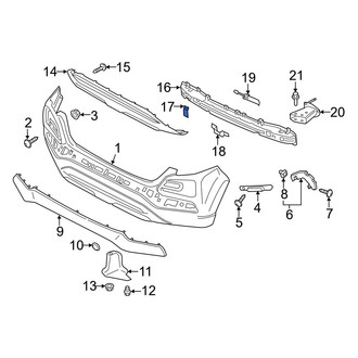 Hyundai OE - Rear Right Upper Bumper Impact Bar Bracket