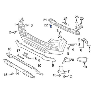 Hyundai OE - Rear Left Upper Bumper Impact Bar Bracket