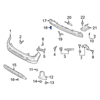 Hyundai OE - Rear Left Upper Bumper Impact Bar Bracket