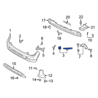 Hyundai OE - Rear Left Inner Bumper Cover Bracket