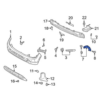 Hyundai OE - Rear Right Outer Bumper Cover Bracket