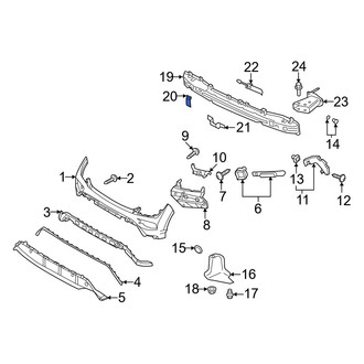 Hyundai OE - Rear Right Upper Bumper Impact Bar Bracket