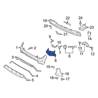 Hyundai OE - Rear Left Bumper Trim