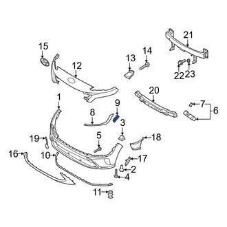 Hyundai OE - Front Left Lower Inner Bumper Cover Bracket