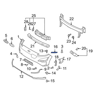 Hyundai OE - Front Left Inner Bumper Cover Bracket