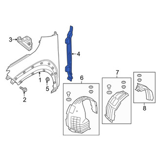 Hyundai OE - Front Right Fender Filler Panel