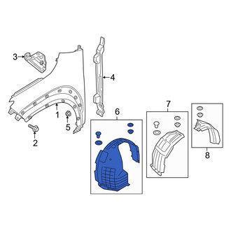 Hyundai OE - Front Right Fender Splash Shield