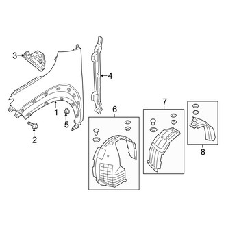 Hyundai OE - Fender & Components (Limited / SEL / Ultimate)