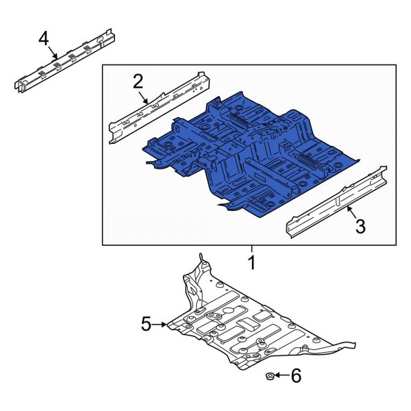 Hyundai OE 65100K4000 Front Floor Pan