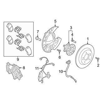 Hyundai OE - Rear Suspension - Brake Components (Limited / SEL / Ultimate)