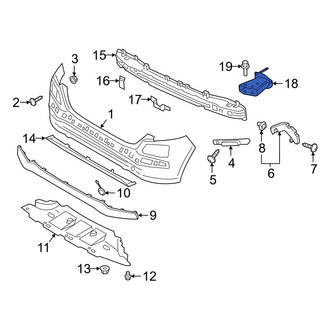 Hyundai OE - Rear Left Bumper Impact Bar Bracket