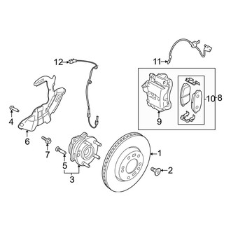 Hyundai OE - Front Suspension - Brake Components