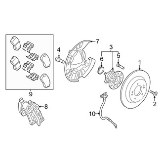 Hyundai OE - Rear Suspension - Brake Components