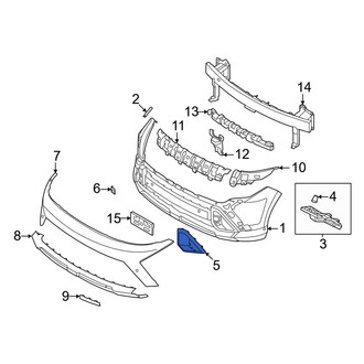 Hyundai OE - Front Right Upper Bumper Trim