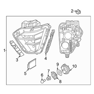 Hyundai OE - Front Lamps - Headlamp Components (Partial LED Headlamp)
