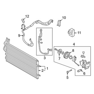 Hyundai OE - Air Conditioner & Heater - Condenser, Compressor & Lines