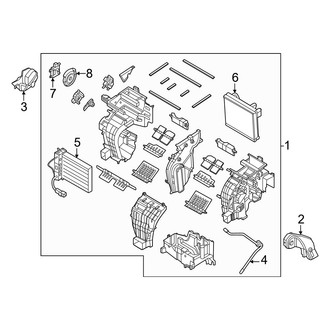 Hyundai OE - Air Conditioner & Heater - Evaporator & Heater Components (Limited / SE / SEL)