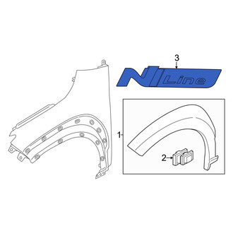 Hyundai OE - Front Left Fender Emblem