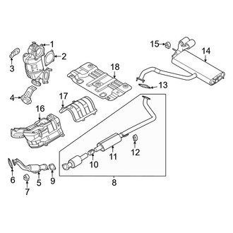 Hyundai OE - Exhaust System - Exhaust Components (FWD 1.6L)