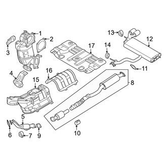 Hyundai OE - Exhaust System - Exhaust Components (AWD 1.6L)