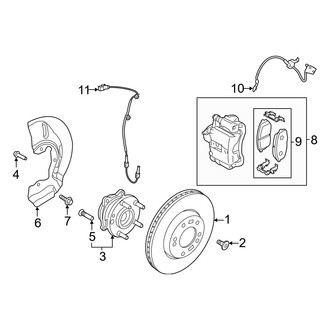Hyundai OE - Front Suspension - Brake Components