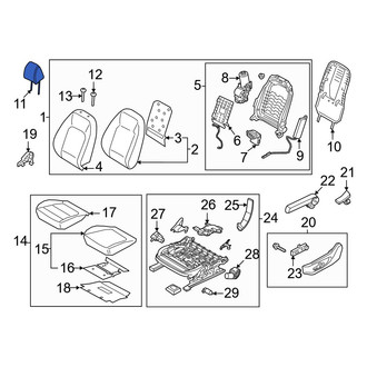 Hyundai OE - Rear Left Outer Headrest