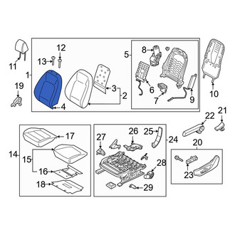 Hyundai OE - Front Right Seat Back Cushion Cover