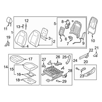 Hyundai OE - Seats & Tracks - Driver Seat Components