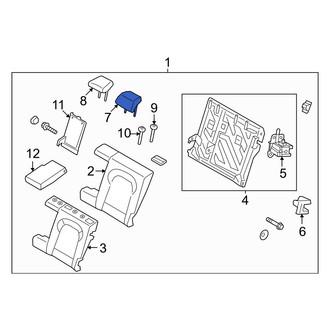 Hyundai OE - Rear Left Inner Headrest