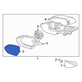 Hyundai OE - Front Left Door Mirror Glass