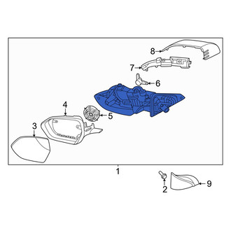 Hyundai OE - Front Left Door Mirror