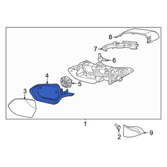 Hyundai OE - Front Right Door Mirror Housing