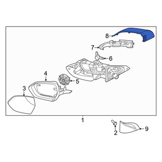 Hyundai OE - Front Left Outer Door Mirror Cover
