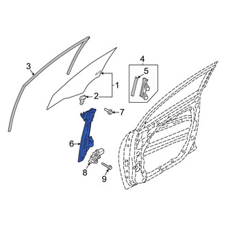 Hyundai OE - Front Left Window Regulator