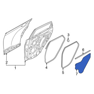 Hyundai OE - Rear Right Door Water Deflector