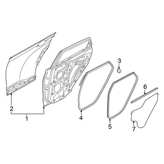 Hyundai OE - Rear Door - Door & Components