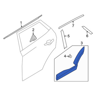 Hyundai OE - Front Left Door Molding