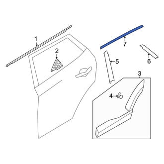 Hyundai OE - Rear Right Upper Black Out Tape