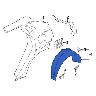 Hyundai OE - Rear Right Quarter Panel Splash Shield