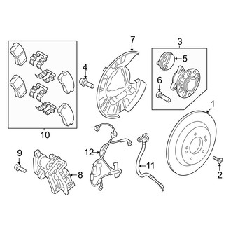 Hyundai OE - Rear Suspension - Brake Components (Limited / SE / SEL)