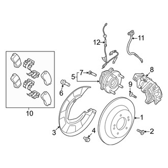 Hyundai OE - Rear Suspension - Brake Components (AWD)