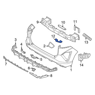 Hyundai OE - Rear Left Bumper Impact Bar Bracket
